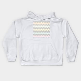 Stitched stripes in pastel shades Kids Hoodie